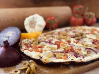Flammenkuchen des Monats - griechisch