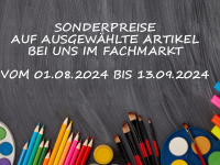 Sonderpreise auf ausgew&auml;hlte Artikel bei uns im Fachmarkt