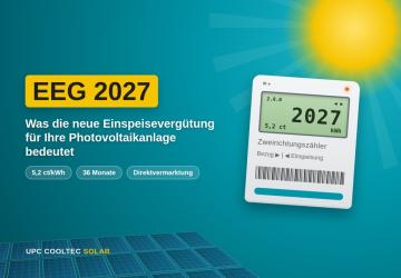 Photovoltaik ab 2027: &Uuml;bergangsverg&uuml;tung, Direktvermarktung und gr&ouml;ssere Speicher