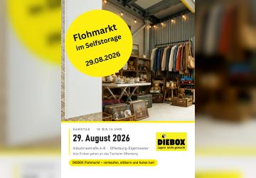 DIEBOX l&auml;dt am 29. August zu Flohmarkt im Selfstorage ein, Erl&ouml;se gehen an die Tierherberge Offenburg