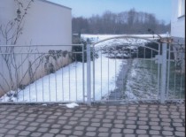 Zaun mit T&uuml;rchen 1Zoll Rundrohr