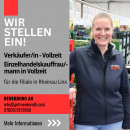 Verk&auml;ufer/in und Einzelhandelskauffrau/-mann in Vollzeit f&uuml;r Rheinau Linx