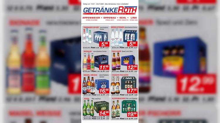 Sommeraktion bei Getr&auml;nke Roth: Bier, Wein und Spirituosen jetzt g&uuml;nstiger