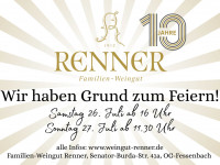 Einladung zum Jubil&auml;ums-Sommerfest &ndash; 10 Jahre Familien-Weingut Renner