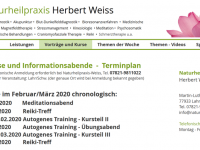 Kurskalender 2020   -   Naturheilpraxis Weiss Lahr