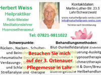 3. Ortenauer Pflegemesse in Lahr (LGS-Gel&auml;nde) am 23.+24.9.23 Nutzen Sie meine kostenlosen Messeangebote zu Check-Ups (siehe Erl&auml;uterungen)