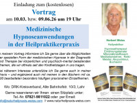 Vortrag "Medizinische Hypnoseanwendungen in der Heilpraktikerpraxis" am 10.03.2026 in Lahr (DRK/Nestlecarre&eacute;) um 19 Uhr