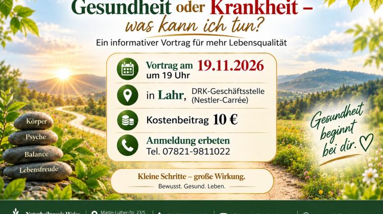 Vortrag "Gesundheit oder Krankheit - was kann ich tun?"