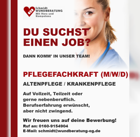 Pflegefachkraft (m/w/d) Altenpflege/Krankenpflege
