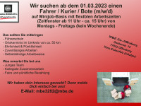 Fahrer / Kurierdienst gesucht !