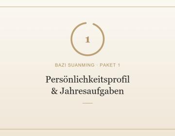 Pers&ouml;nlichkeitsprofil & Jahresaufgaben